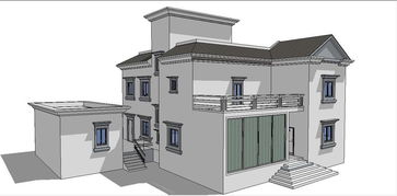精品中式风格仿古建筑别墅SU模型设计素材鉴赏