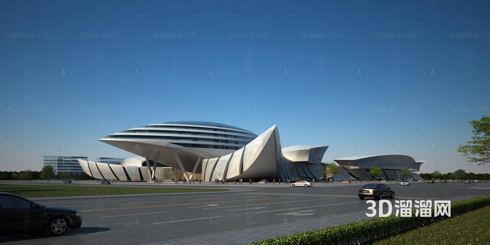 异形商业场馆与博物馆的3D建筑模型设计探索